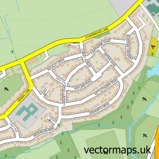 Street map sample of Kettlethorpe, West Yorkshire
