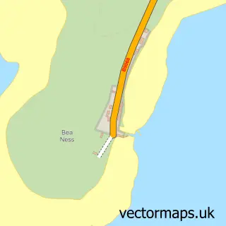 Street map sample of Kettletoft, Orkney