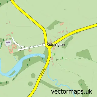 Street map sample of Kiddington, Oxfordshire