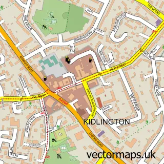 Street map sample of Kidlington, Oxfordshire