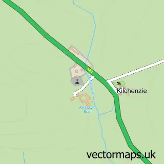 Street map sample of Kilchenzie, Argyll and Bute