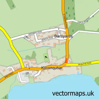 Street map sample of Kilconquhar, Fife