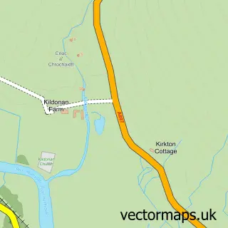 Street map sample of Kildonan, Sutherland