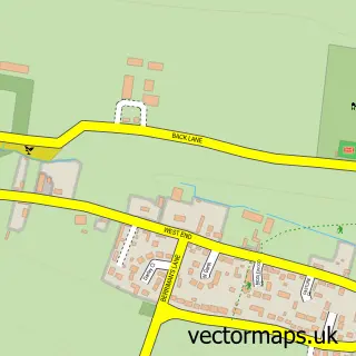 Street map sample of Kilham, East Riding of Yorkshire