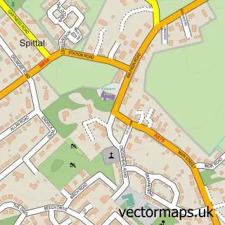 Street map sample of Killearn, Stirling and Falkirk