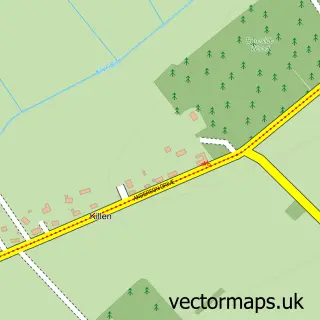 Street map sample of Killen, Ross and Cromarty