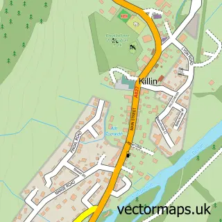 Street map sample of Killin, Stirling and Falkirk