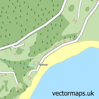 Street map sample of Kilmuir, Ross and Cromarty