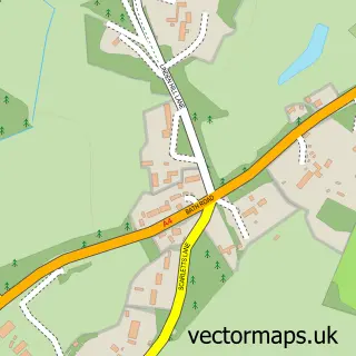 Street map sample of Kiln Green, Berkshire