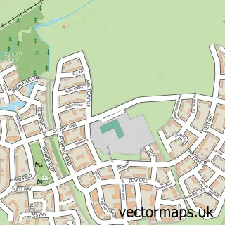 Street map sample of Kilnwood Vale, West Sussex