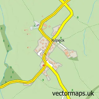 Street map sample of Kilpeck, Herefordshire