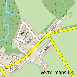 Street map sample of Kiltarlity, Inverness