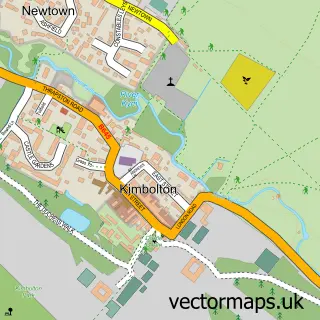 Street map sample of Kimbolton, Cambridgeshire
