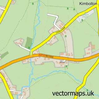 Street map sample of Kimbolton, Herefordshire