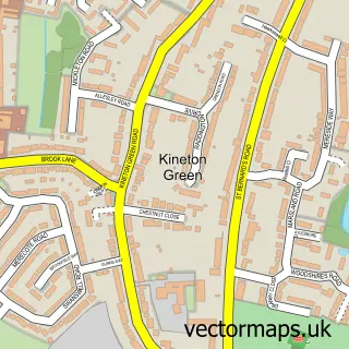 Street map sample of Kineton Green, West Midlands