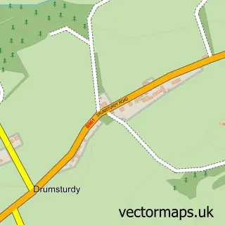 Street map sample of Kingennie, Angus