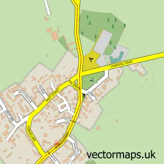 Street map sample of Kingham, Oxfordshire