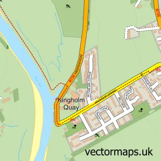 Street map sample of Kingholm Quay, Dumfries