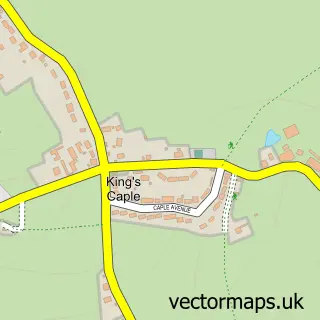 Street map sample of Kings Caple, Herefordshire