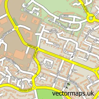 Street map sample of Kings Hill, Kent
