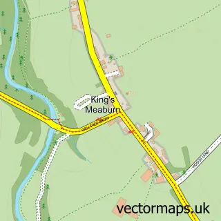 Street map sample of Kings Meaburn, Cumbria