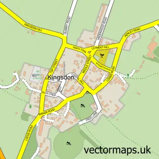 Street map sample of Kingsdon, Somerset