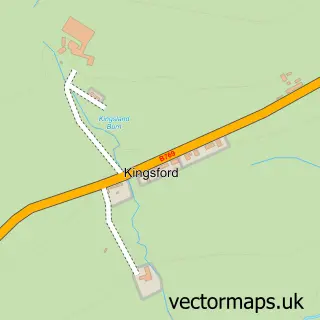 Street map sample of Kingsford, Ayrshire and Arran