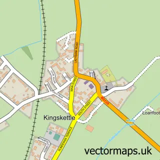 Street map sample of Kingskettle, Fife