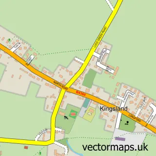 Street map sample of Kingsland, Herefordshire
