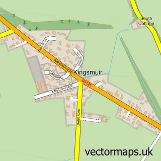 Street map sample of Kingsmuir, Angus