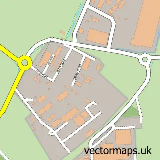 Street map sample of Kingsnorth, Kent
