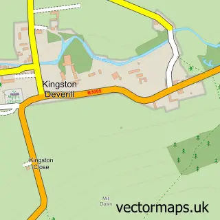 Street map sample of Kingston Deverill, Wiltshire