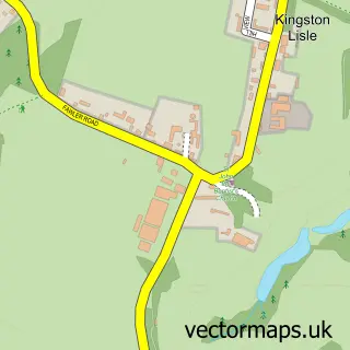 Street map sample of Kingston Lisle, Oxfordshire