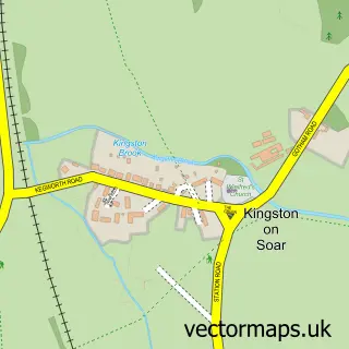 Street map sample of Kingston on Soar, Nottinghamshire