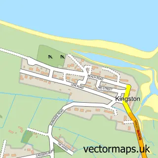 Street map sample of Kingston on Spey, Moray