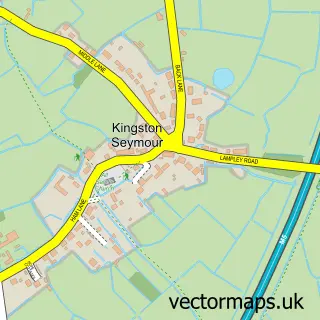 Street map sample of Kingston Seymour, Somerset