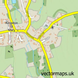Street map sample of Kingston St Mary, Somerset