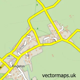 Street map sample of Kingston, Devon