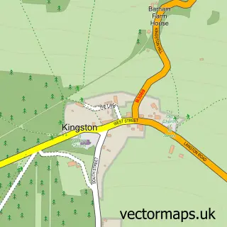 Street map sample of Kingston, Dorset