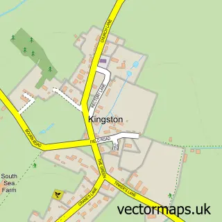 Street map sample of Kingston, Cambridgeshire