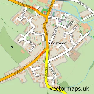 Street map sample of Kingswood, Gloucestershire