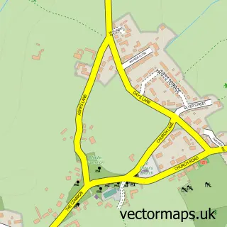 Street map sample of Kington Langley, Wiltshire