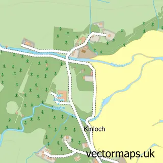 Street map sample of Kinloch, Inverness