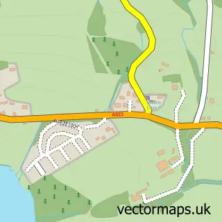 Street map sample of Kinloch, Perth and Kinross