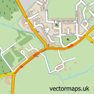 Street map sample of Kinloss, Moray