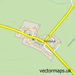 Street map sample of Kinmuck, Aberdeenshire