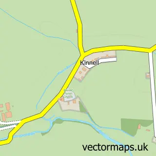 Street map sample of Kinnell, Angus
