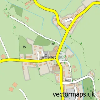 Street map sample of Kinnerley, Shropshire