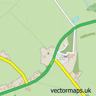 Street map sample of Kinnersley, Herefordshire