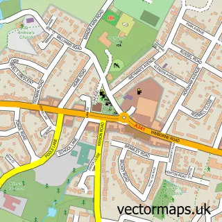 Street map sample of Kinson, Dorset